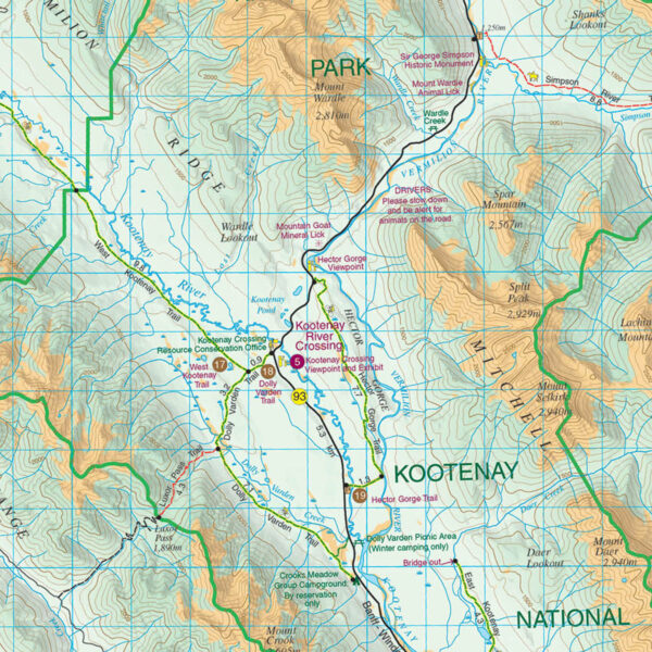 Gem Trek Kootenay National Park Map