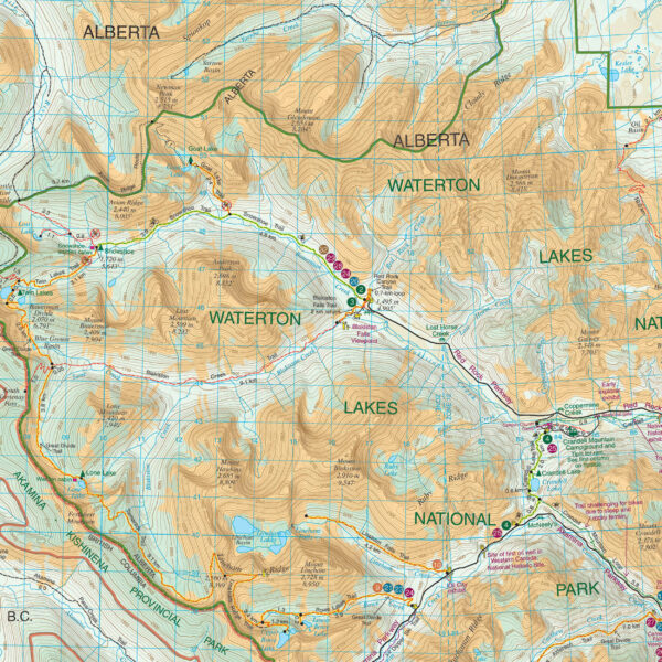Gem Trek Waterton Lakes Map