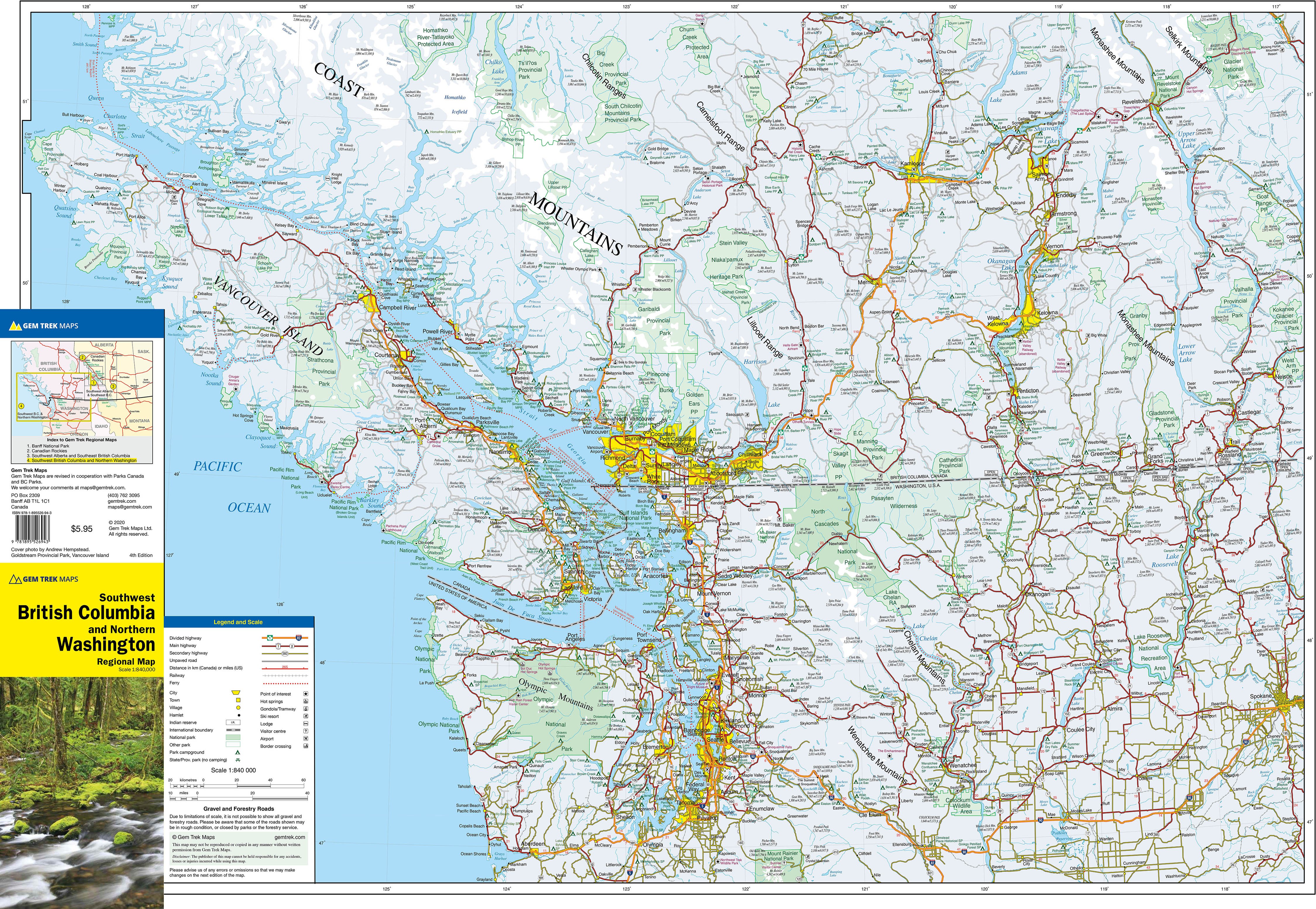 Southwest British Columbia Northern Washington Map