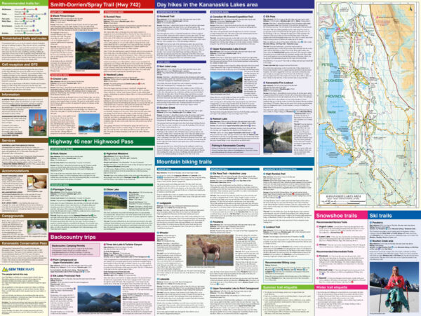 Kananaskis Lakes Map | Gem Trek Maps |