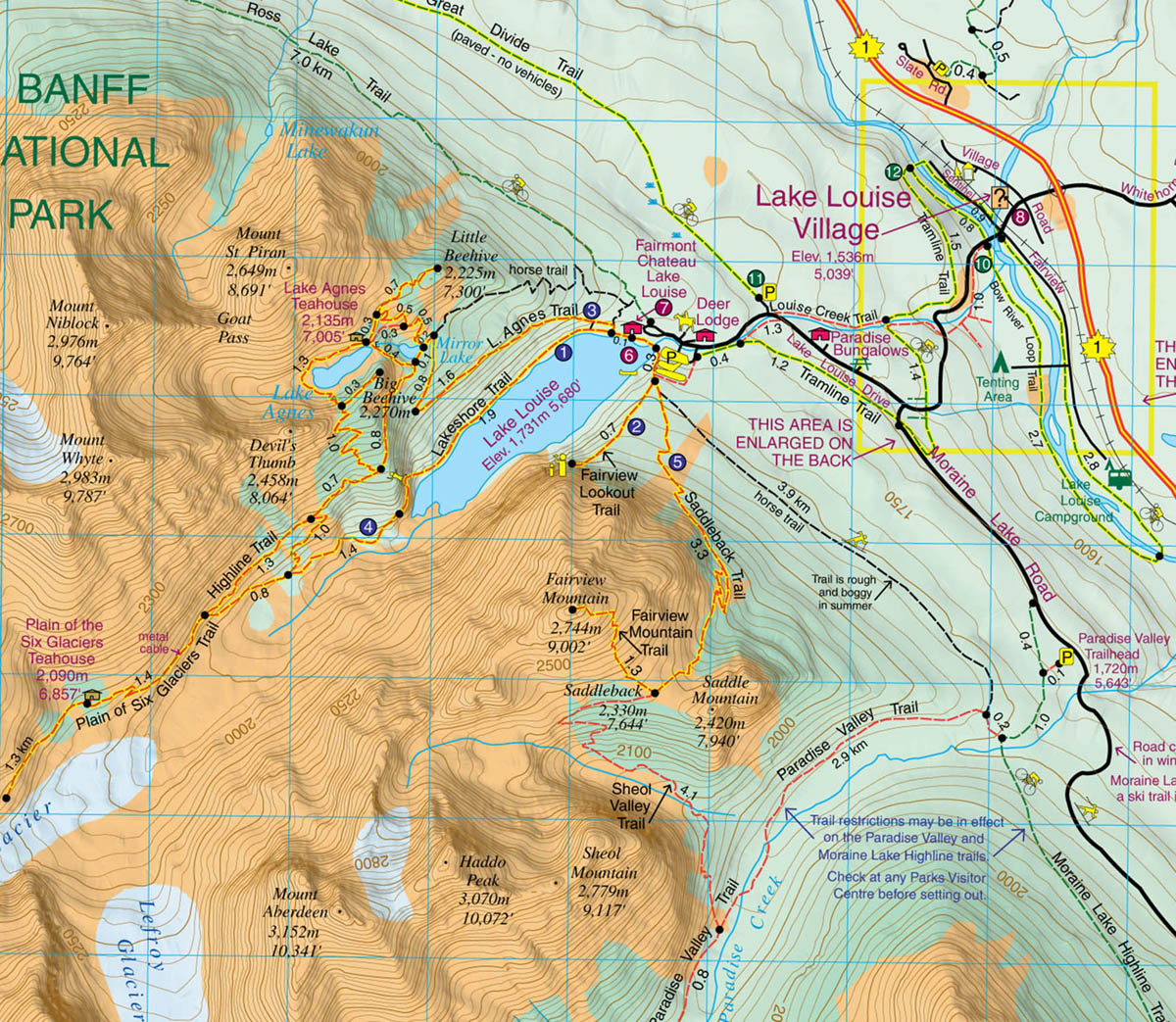 Best of Lake Louise Map