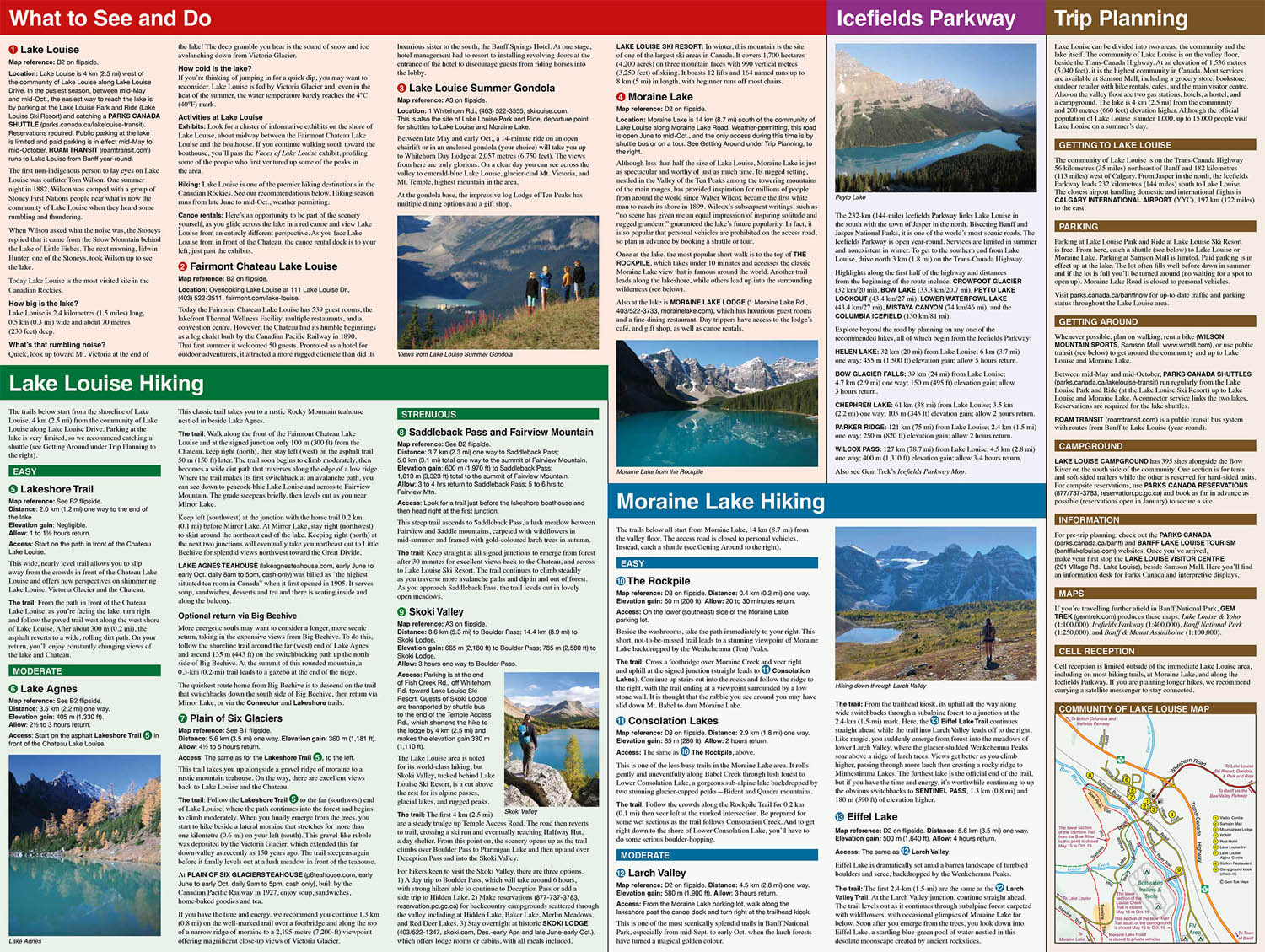 Lake Louise and Moraine Lake Map - Image 3