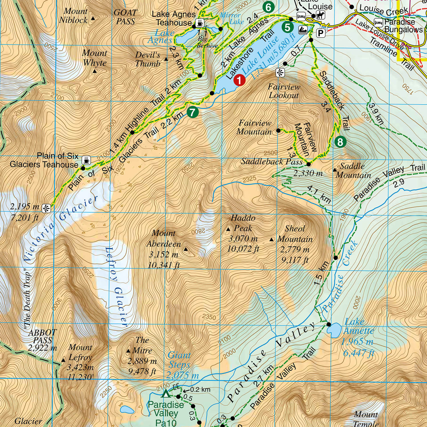 Lake Louise and Moraine Lake Map - Image 4