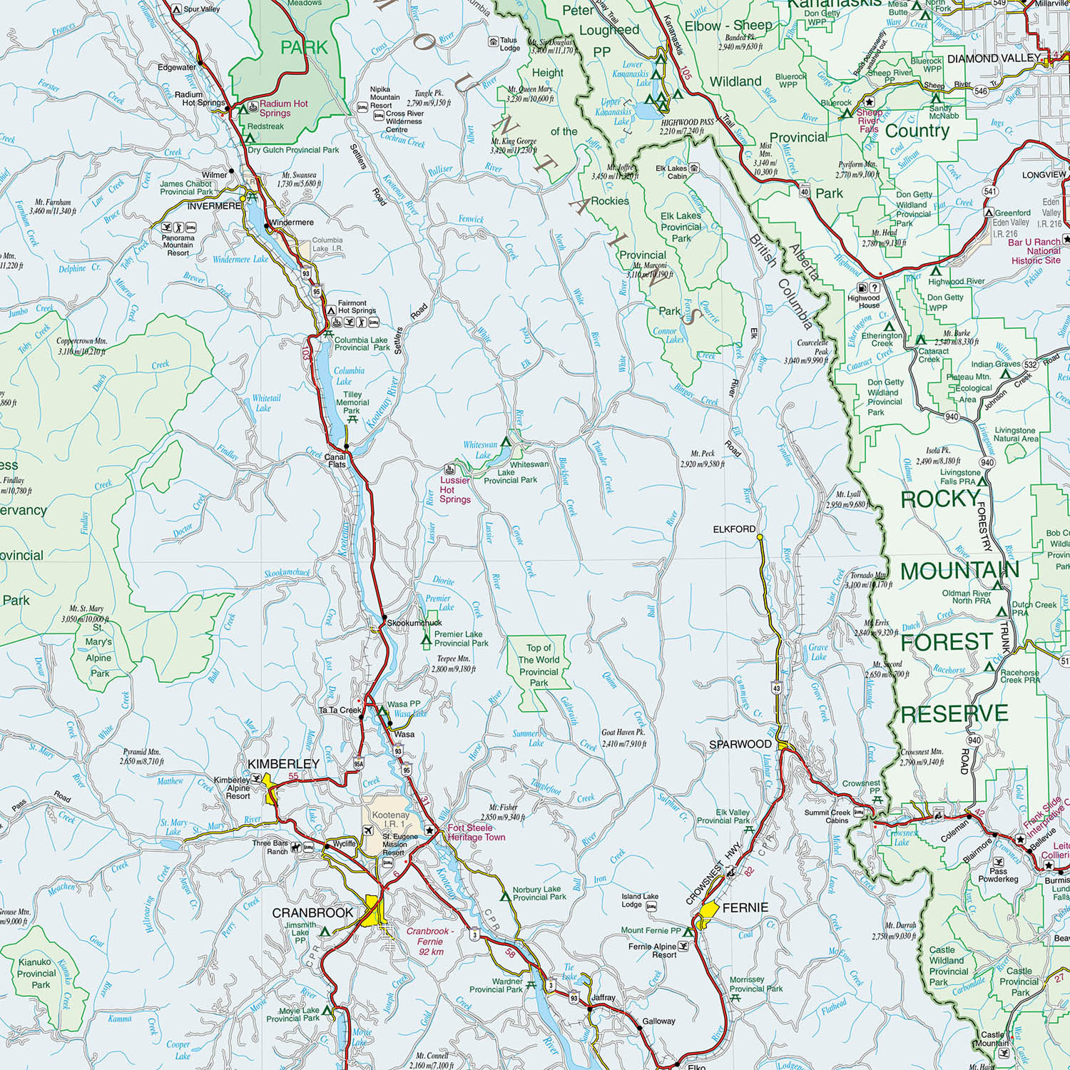 Southwest Alberta & Southeast British Columbia Map - Image 4