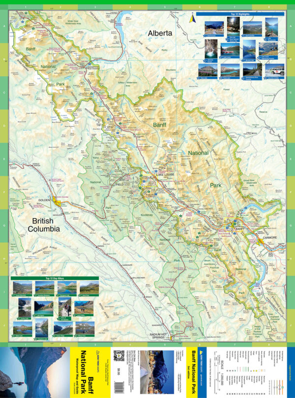 Banff National Park Map by Gem Trek Maps